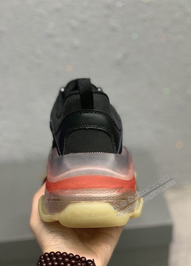 Balenciaga經典款男女鞋 巴黎世家頂級版本Triple S厚底氣墊大底LOGO老爹鞋 Balenciaga情侶款老爹鞋  hdbl1275